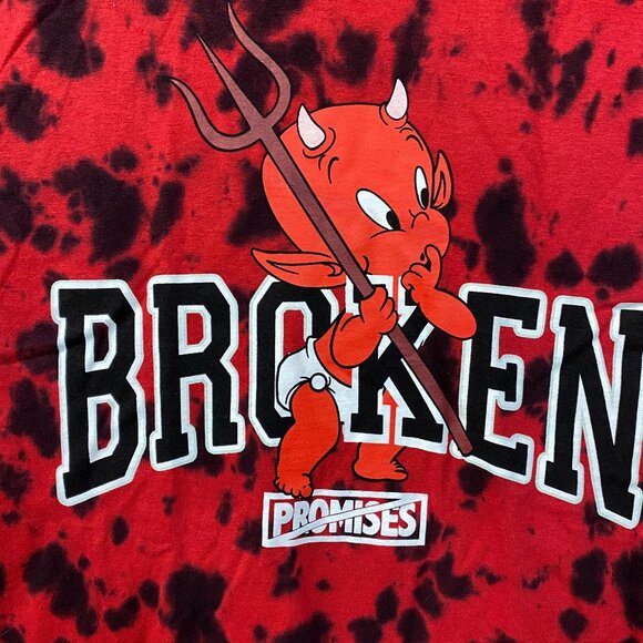 Broken Promises x Hot Stuff Tiedye Tshirt size Small - Picture 2 of 5